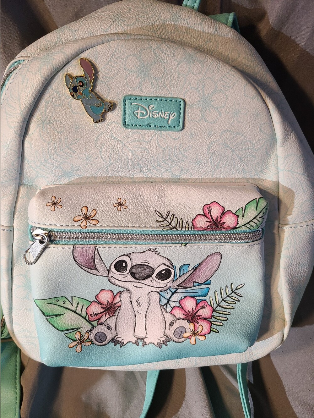 Disney Stitch Mini Backpack - Light Teal/White - Picture 6 of 7